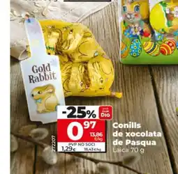 Dia LAICA Conills de xocolata de Pasqua oferta