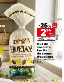 Dia DIA TEMPTATION Ous de xocolata farcits de crema d'avellana oferta