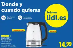 Lidl SILVERCREST Hervidor de vidrio oferta
