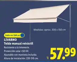 Lidl LIVARNO Toldo manual retráctil oferta
