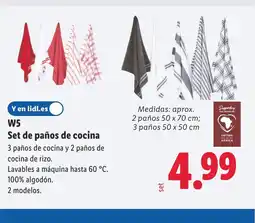 Lidl W5 Set de paños de cocina oferta