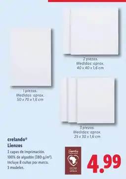 Lidl CRELANDO Lienzos oferta