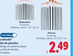 Lidl CRELANDO Set de pinceles oferta
