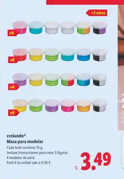 Lidl CRELANDO Masa para modelar oferta