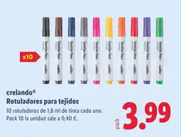 Lidl CRELANDO Rotuladores para tejidos oferta