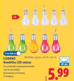 Lidl LIVARNO Bombillas LED solares oferta