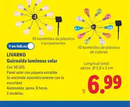 Lidl LIVARNO Guirnalda luminosa solar oferta