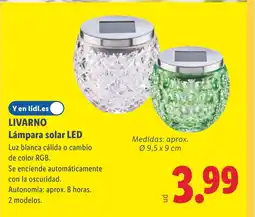 Lidl LIVARNO Lámpara solar LED oferta