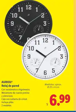 Lidl AURIOL Reloj de pared oferta