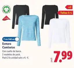 Lidl ESMARA camisetas oferta