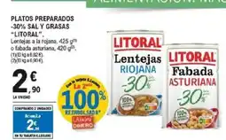 E.Leclerc LITORAL Platos preparados -30% sal y grasas oferta