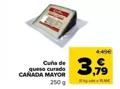 Carrefour Market Cañada mayor - cuña de queso curado oferta