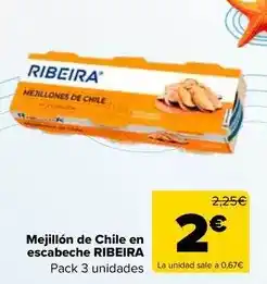 Carrefour Market Ribeira - mejillon de chile en escabeche oferta