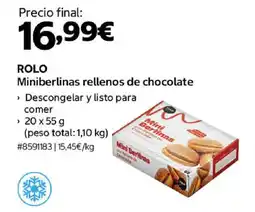 Costco ROLO Miniberlinas rellenos de chocolate oferta