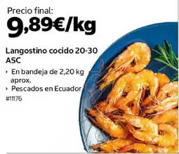 Costco Langostino cocido 20-30 ASC oferta