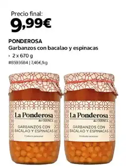 Costco PONDEROSA Garbanzos con bacalao y espinacas oferta