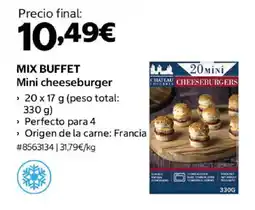 Costco MIX BUFFET Mini cheeseburger oferta