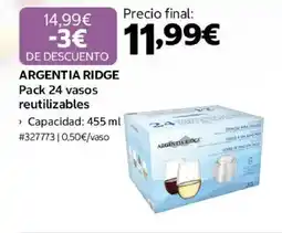 Costco ARGENTIA RIDGE Pack 24 vasos reutilizables oferta