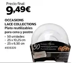 Costco OCCASIONS LACE COLLECTIONS Plato reutilizables para cena y postre oferta