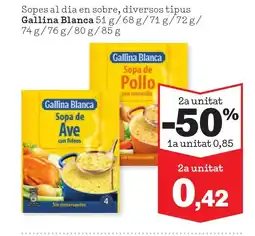 Sorli GALLINA BLANCA Sopes al dia en sobre, diversos tipus oferta