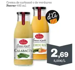 Sorli FERRER Crema de carbassó o de verdures oferta