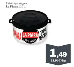 Sorli LA PIARA Paté tapa negra oferta