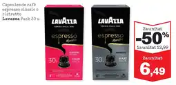 Sorli LAVAZZA Càpsules de cafè espresso clàssic o ristretto oferta