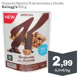 Sorli KELLOGG'S Gramola Special K de xocolata i civada oferta