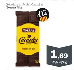 Sorli TORRAS Xocolata amb llet Cacaolat oferta