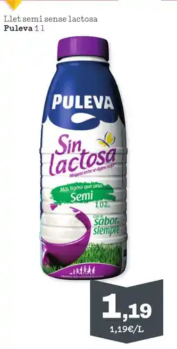 Sorli PULEVA Llet semi sense lactosa oferta