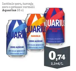 Sorli AQUARIUS Isotònic zero, taronja zero o préssec vermell oferta
