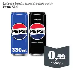 Sorli PEPSI Refresc de cola normal o zero sucre oferta