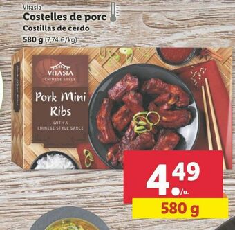 Lidl Costillas de cerdo vitasia oferta