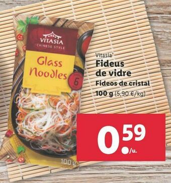 Lidl Fideos orientales vitasia oferta