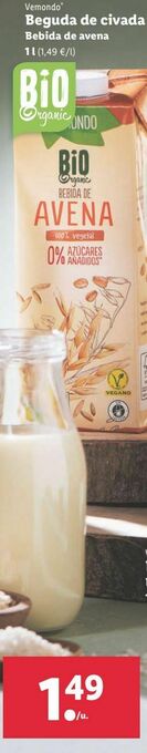 Lidl Bebida de avena oferta