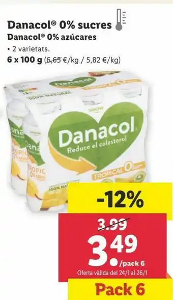 Lidl Bebidas danacol oferta