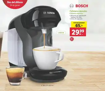 Lidl Cafetera de cápsulas bosch oferta