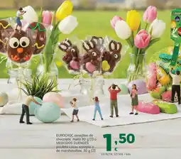 HiperDino Eurochoc conejitos de chocolate o menudos duendes piruleta cacao conejito o de marshmallow, oferta