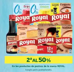 HiperDino ROYAL En los productos de postres de la marca oferta