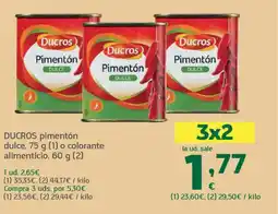 HiperDino DUCROS pimentón dulce o colorante alimenticio oferta