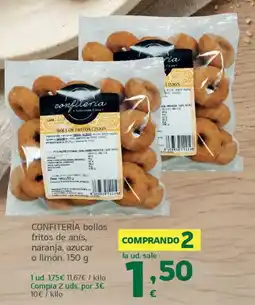 HiperDino CONFITERÍA bollos fritos de anís, naranja, azúcar o limón oferta