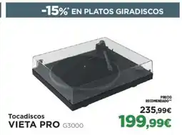 El Corte Inglés VIETA PRO Tocadiscos G3000 oferta