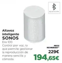 El Corte Inglés SONOS Altavoz inteligente oferta