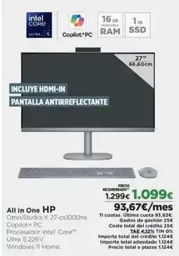 El Corte Inglés HP All in One oferta
