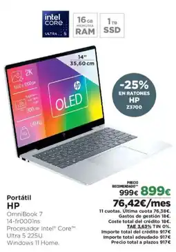 El Corte Inglés HP Portátil oferta
