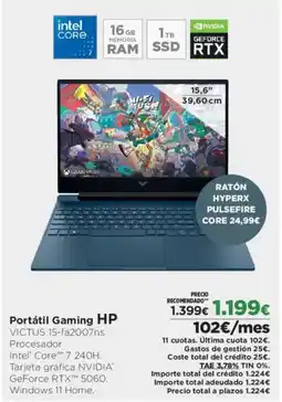 El Corte Inglés HP Portátil Gaming oferta