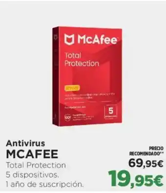 El Corte Inglés MCAFEE Antivirus oferta