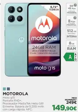 El Corte Inglés MOTOROLA moto g15 oferta