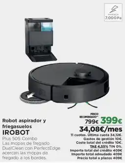 El Corte Inglés IROBOT Robot aspirador y friegasuelos oferta