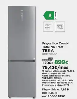 El Corte Inglés TEKA Frigorífico Combi Total No Frost oferta